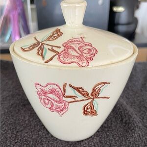 Made in the USA Hand Painted Sugar Bowl/Jar
